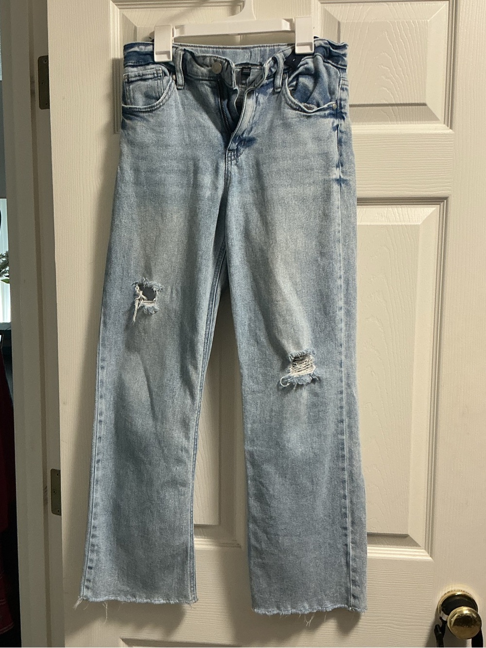 art class Light Wash Distressed Straight-Leg Jeans